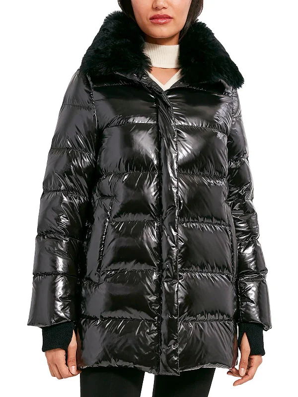 Value Deals Womens Shimmer Heavy Puffer Jacket