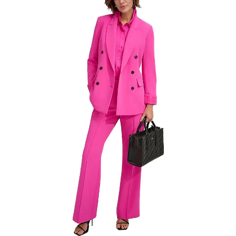 The Best Prices Womens Solid Workwear Double-Breasted Blazer