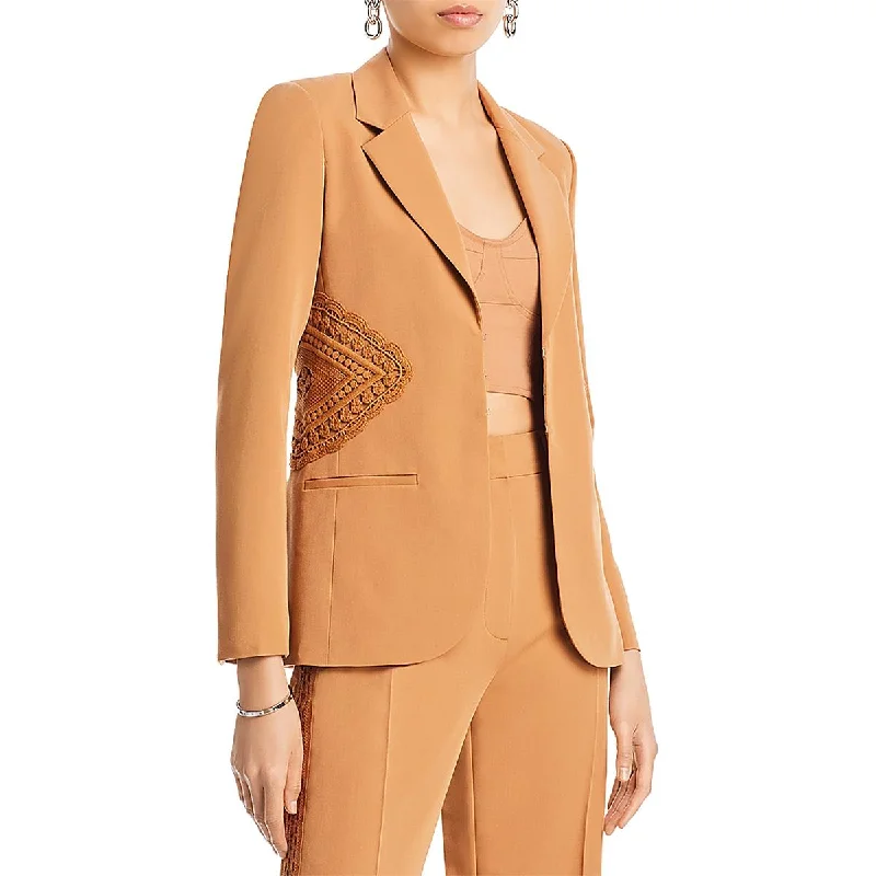 Final Sale Womens V Polyester Open-Front Blazer
