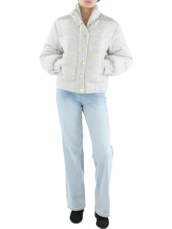 Overstock Womens Wool Cashmere Puffer Jacket