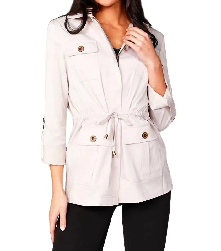 Great Deals Zip-Up Pocket Anorak In Cream