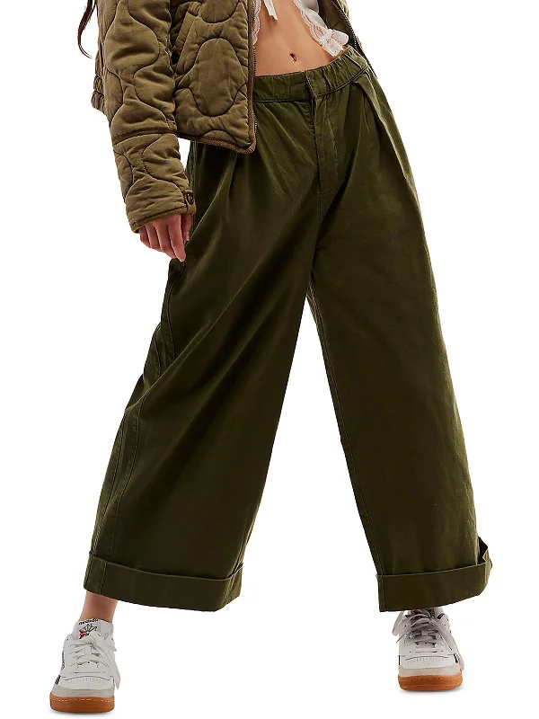 One-DAY Sale After Love Womens High Rise Cuffed Wide Leg Pants