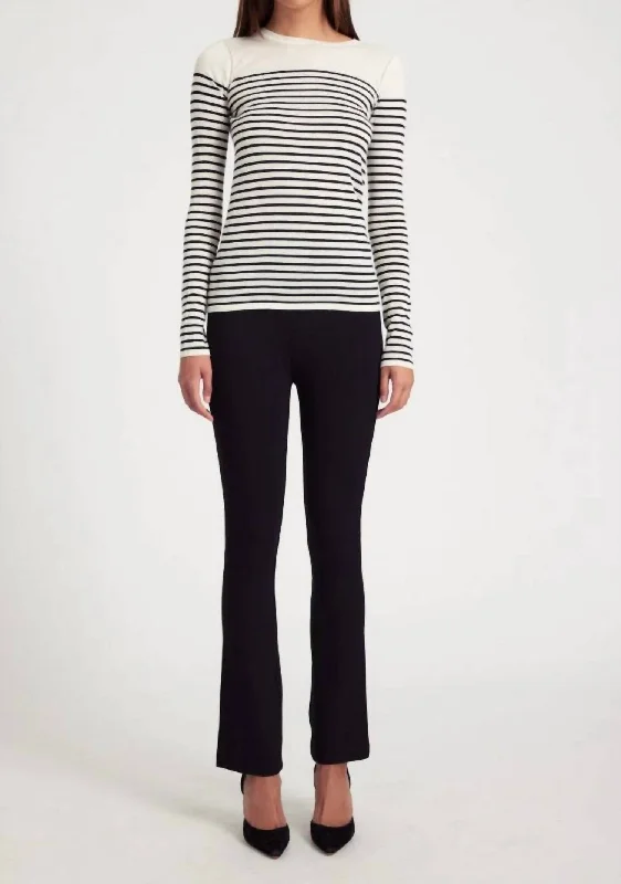 Price Slash Ankle Flare Pants In Black