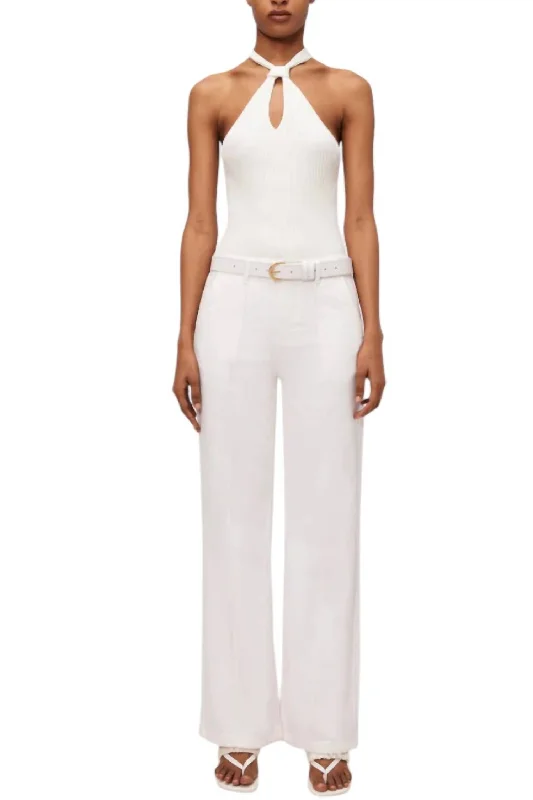 Now or Never Ansel Trouser In White