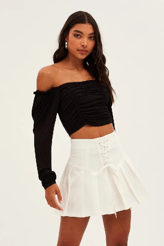 Take Advantage Black Crop Top Long Sleeve