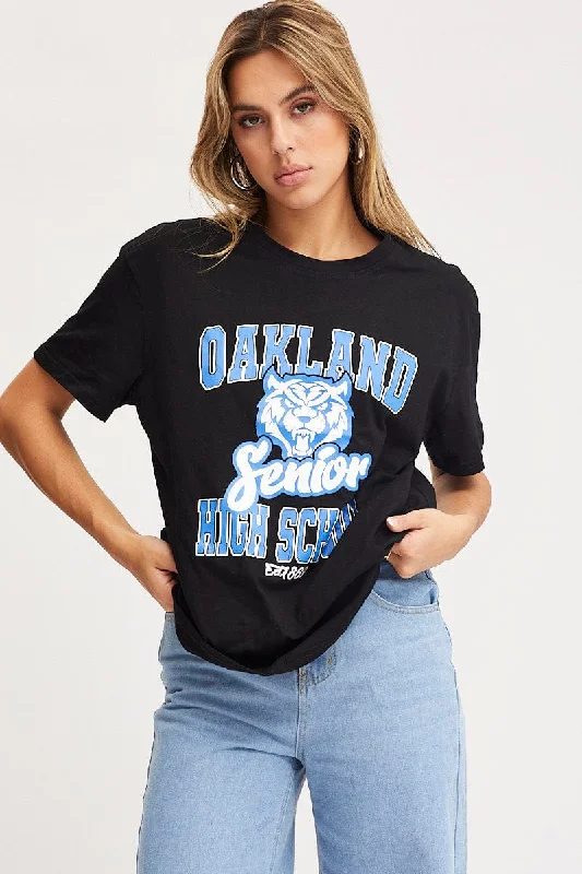 Customer Appreciation Sale Black Graphic T Shirt Short Sleeve