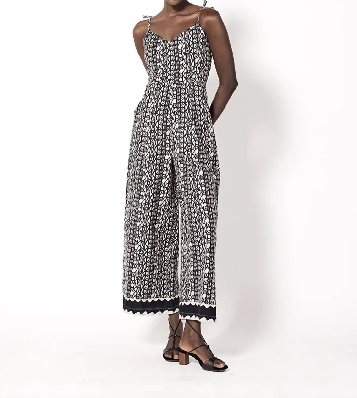 Limited Edition Briony Jumpsuit In Black & White