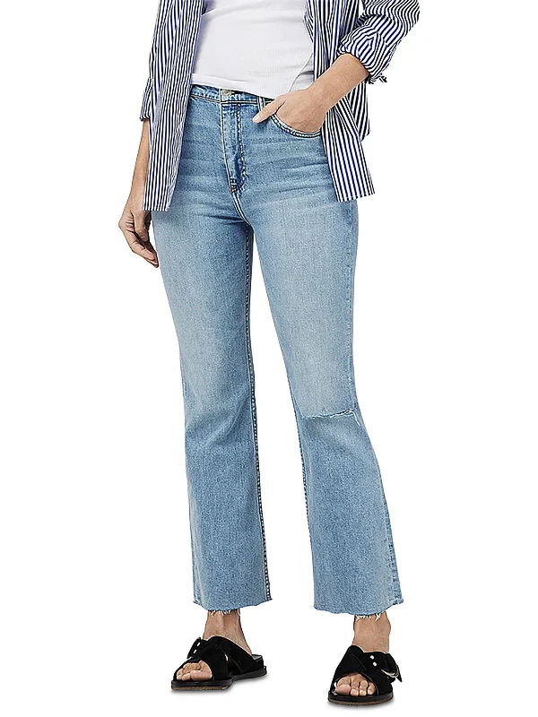 Lowest Price Casey Womens Destroyed Denim Flared Jeans