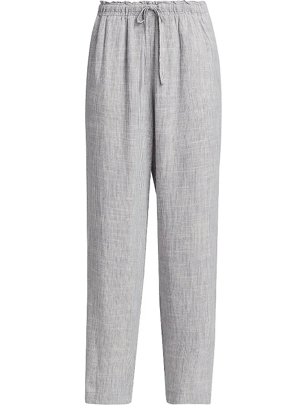 Massive Deals Cheyenne Womens Linen Blend Micro-striped Wide Leg Pants