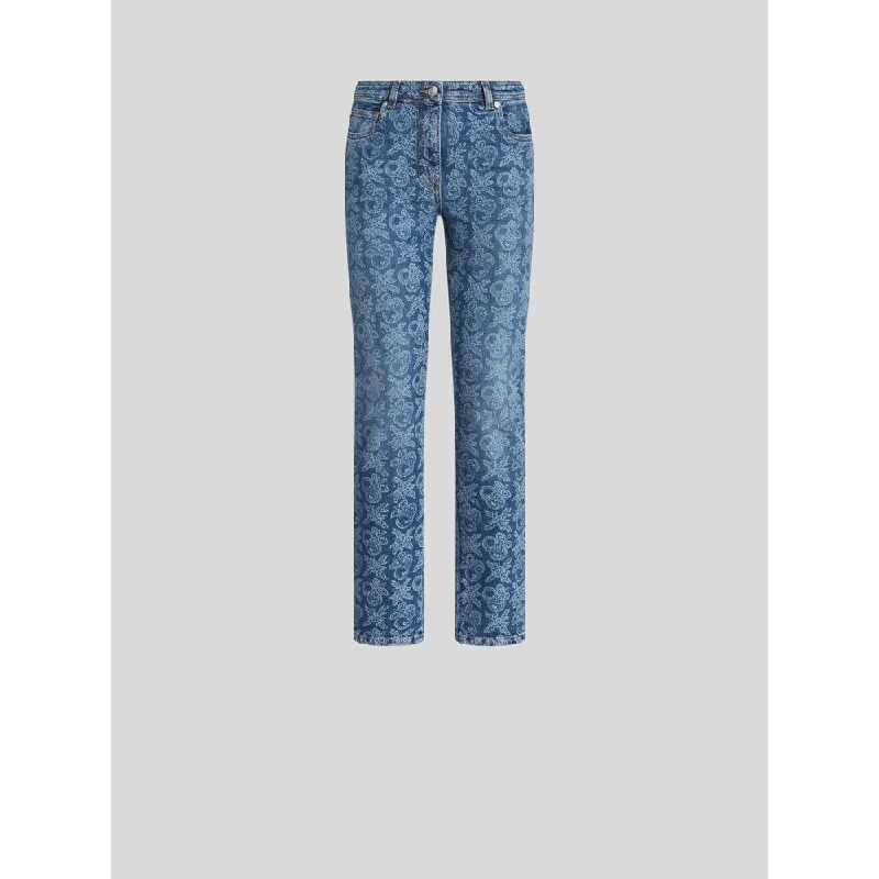 Closeout Denim Jeans With Lasered Apples