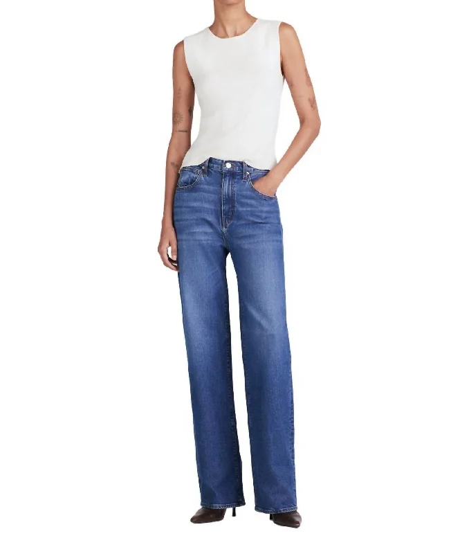 Online Exclusive Faye High Rise Tailored Wide Leg Jeans In Mercer