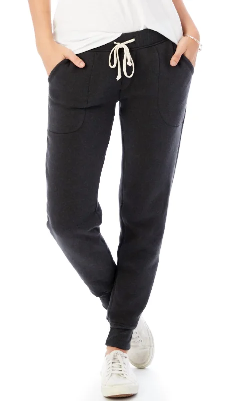 Fleece Jogger Pant In True Black