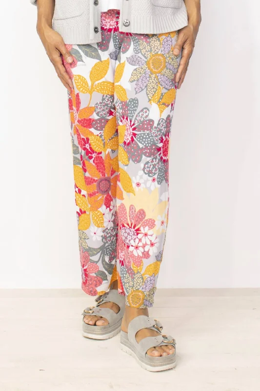 Massive Deals Floral Flood Pant In Melon