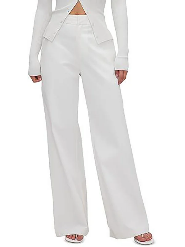 Blowout Sale Good Skate Womens Solid High Rise Trouser Pants