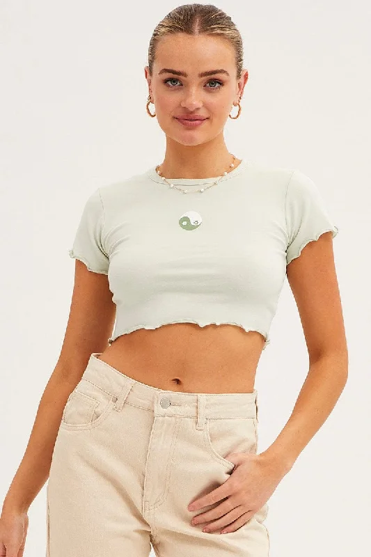 Low Prices Green Yin Yang Baby Tee