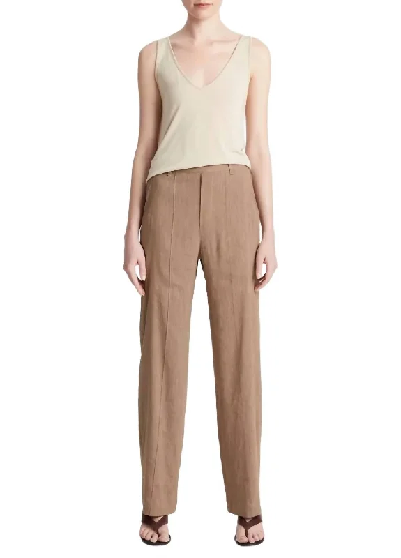 Midnight Madness High Waist Pull On Trouser In Shale