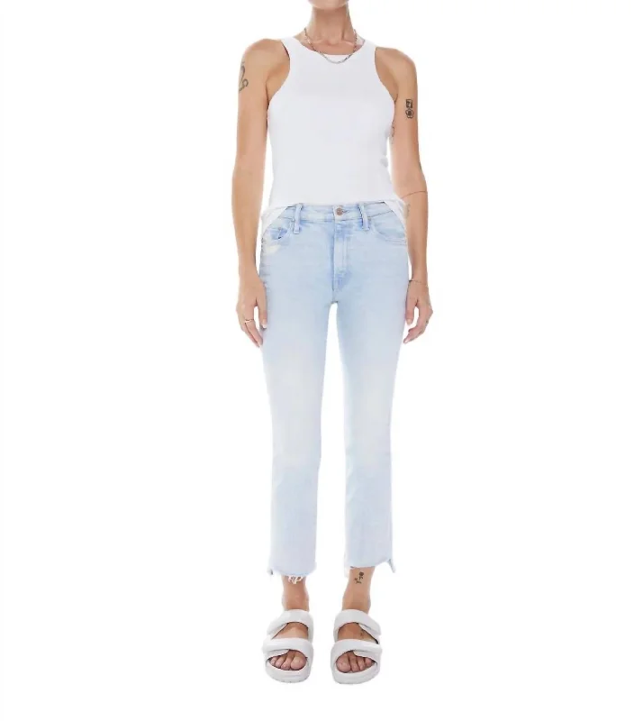 Members Only Insider Crop Step Fray Jeans In Smooth Sailing