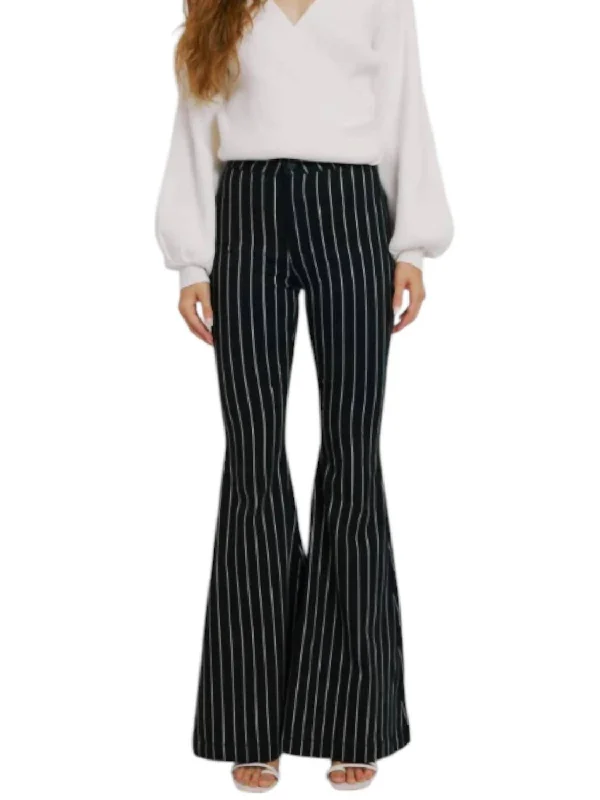 Don't Wait Jail Time Flare Pants In Black