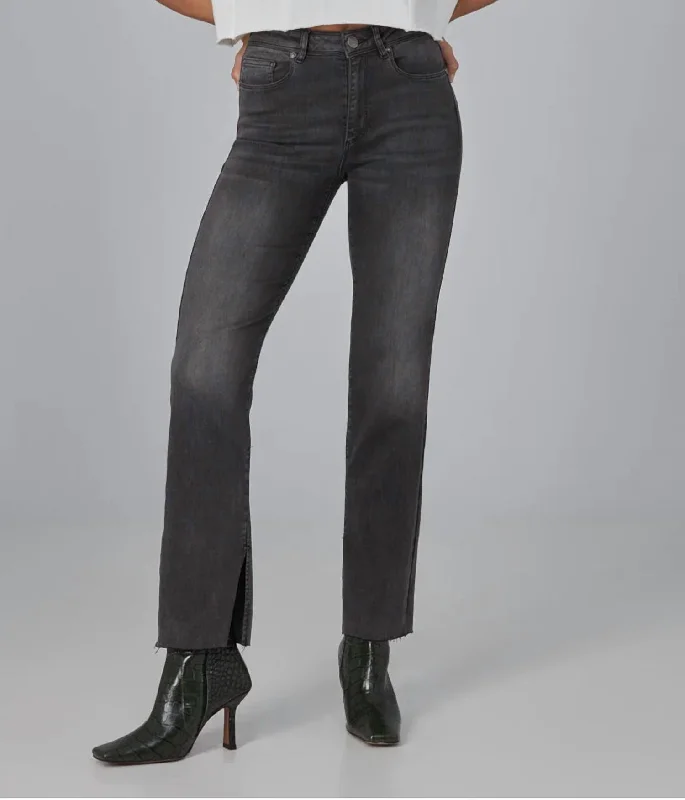 Major Savings Jasper Mid Rise Straight Jean In Smoky Grey