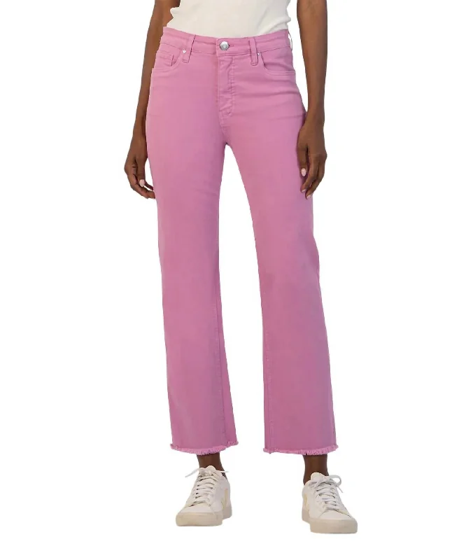 Final Clearance Kelsey High Rise Fab Ab Ankle Flare In Lavender