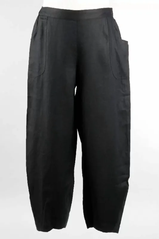 Amazing Deals Linen Lantern Pant In Black
