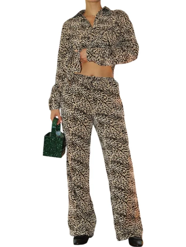 Buy More, Save More Mags Printed Pants In Brown