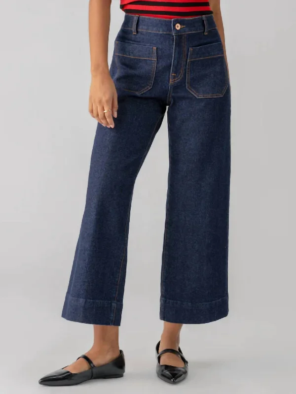 Crazy Deals Marine Wide Leg Pants In Magnetic