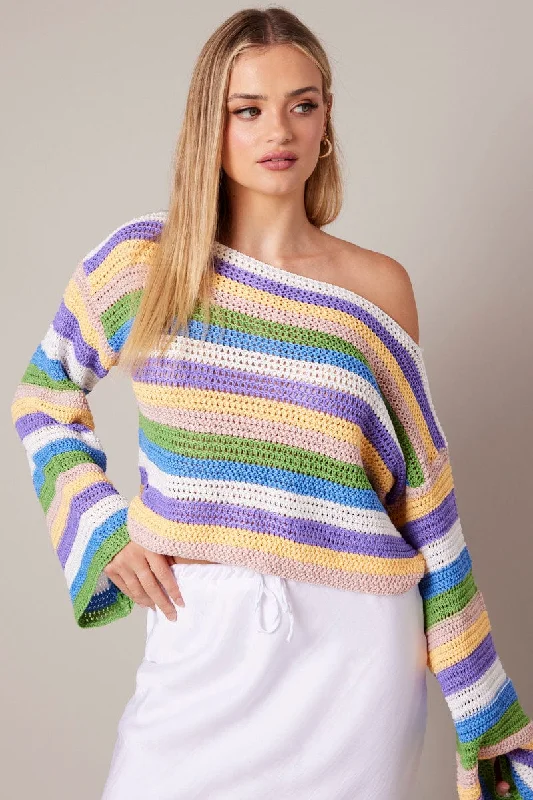 Online Specials Multi Stripe Knit Jumper