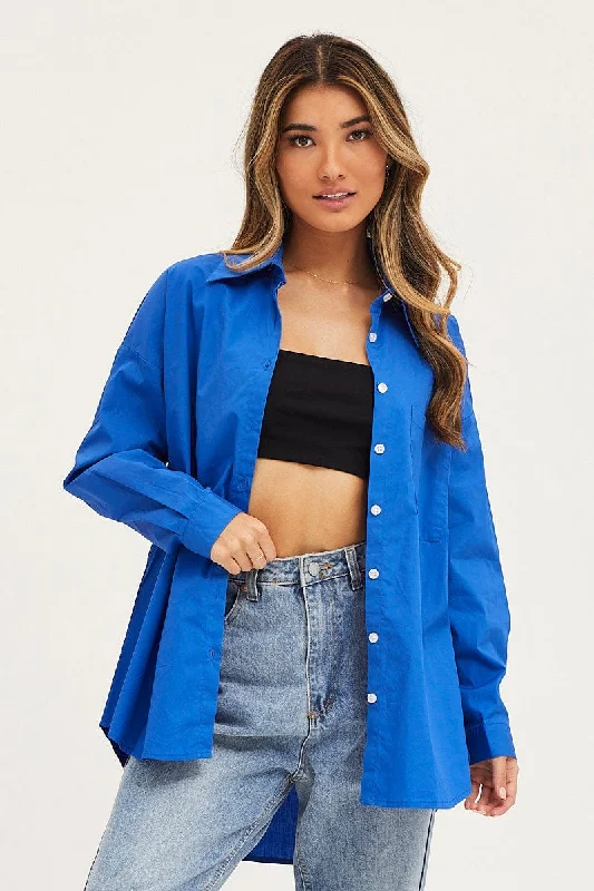 Deal Explosion Navy Long Sleeve Shirt