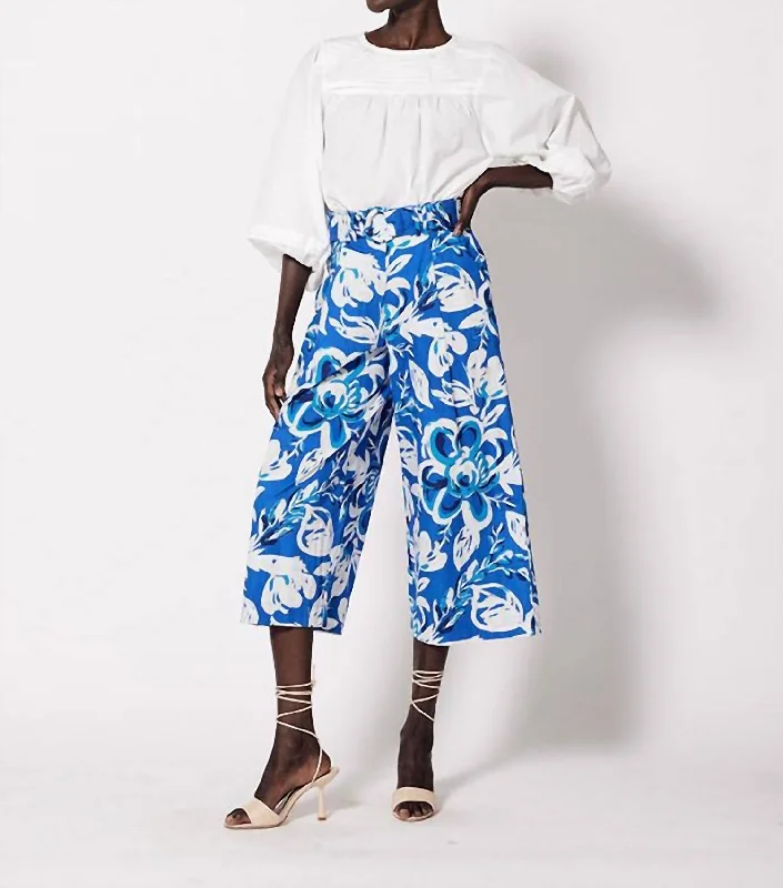 Special Promotion Palmer Trouser In Blue Paisley