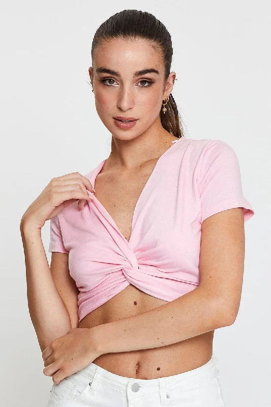 Weekend Deal Pink Twist Front