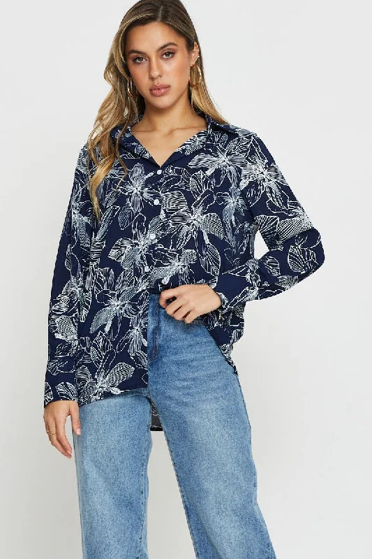 Members Only Print Long Sleeve Shirt