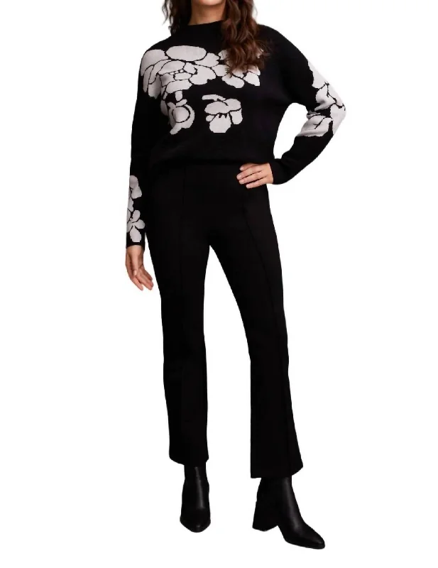 Limited Availability Signature Ponte Bootcut Trousers In Black