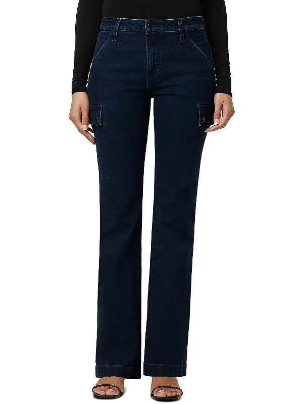 Don't Wait The Frankie Womens High Rise Dark Wash Bootcut Jeans