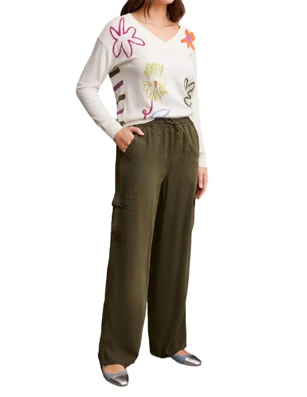 Today’s Special Wide Leg Cargo Jogger Pants In Olive