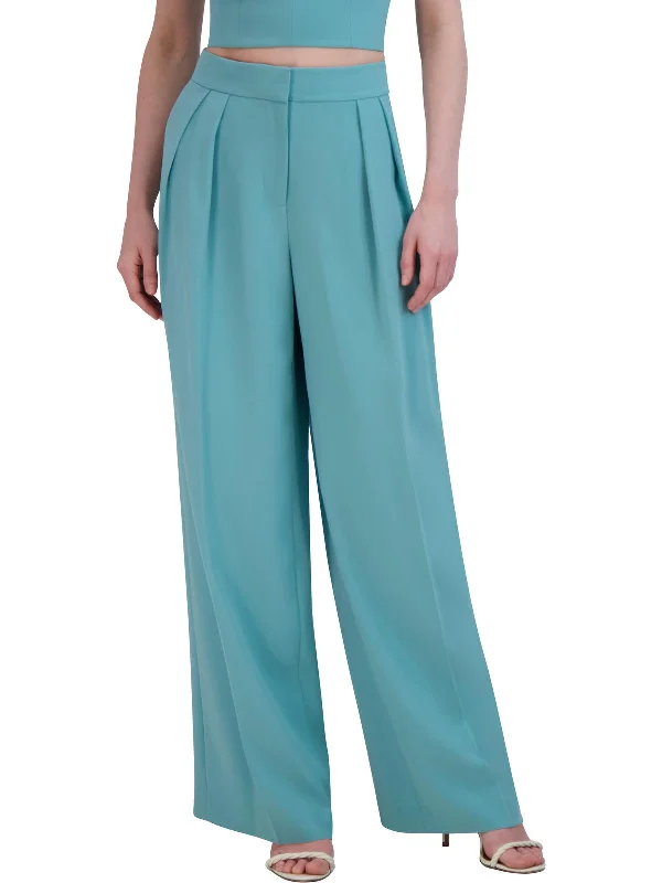 Reduced Prices Womens Office Pleated Wide Leg Pants