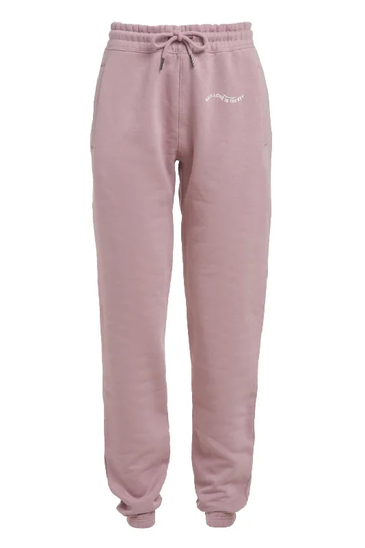 New Arrival Women's Organic Cotton Jogger Pants In Mauve