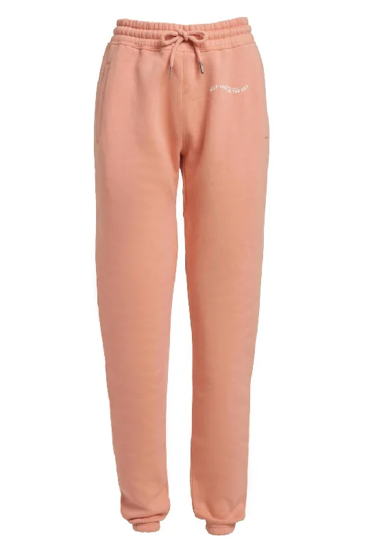 Price Rollback Women's Organic Cotton Jogger Pants In Salmon