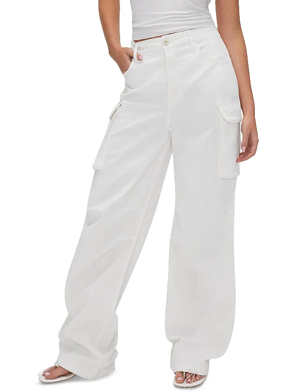 Sneak Peek Sale Womens Twill High Rise Cargo Pants