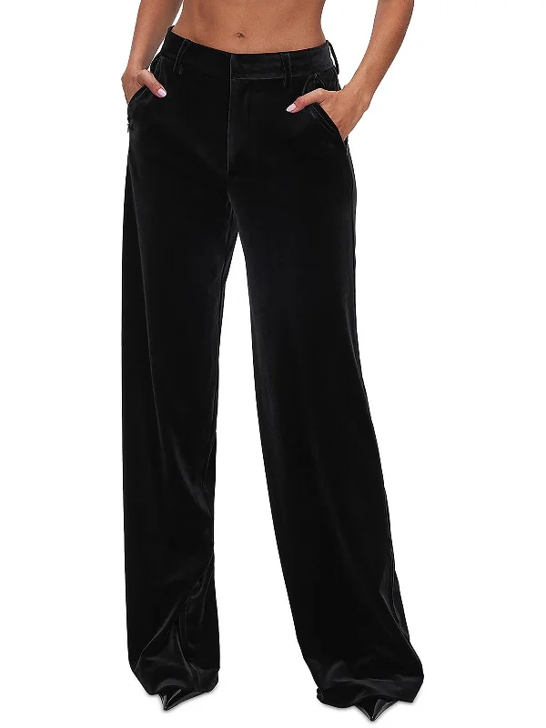 Daily Deals Womens Velvet Casual Wide Leg Pants