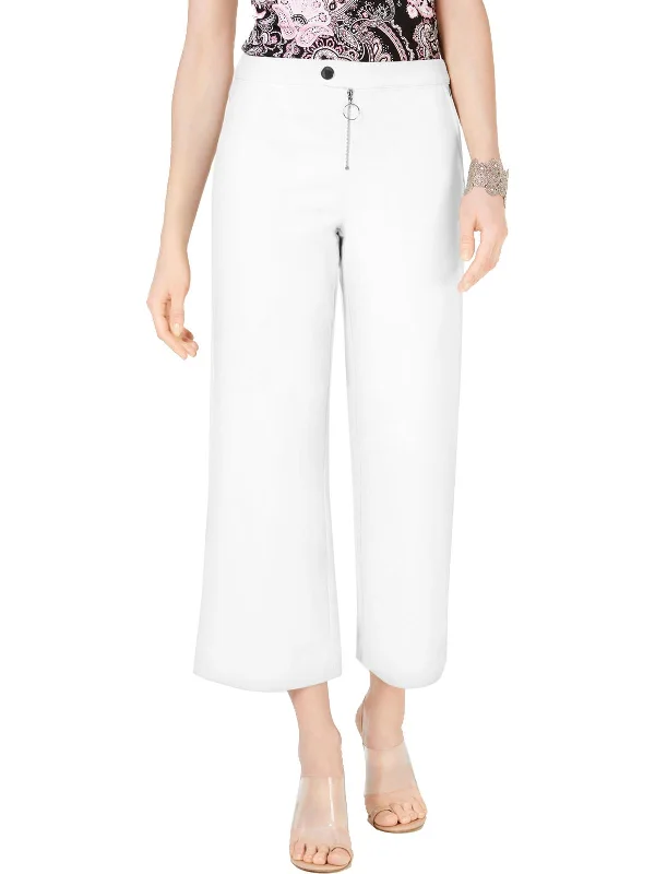 Mega Sale Womens Wide-Leg Mid-Rise Ankle Pants