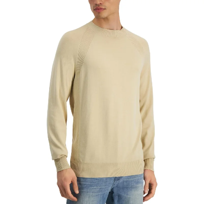 Deep Discounts Alfani Mens Ribbed Trim Pullover Crewneck Sweater