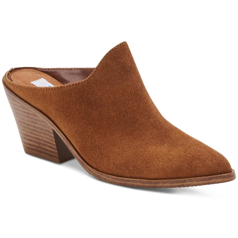 Closeout Aqua College Womens Nia  Suede Slip On Mules