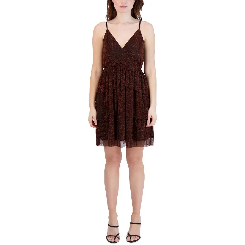 Quick Sale BCBGeneration Womens Metallic Mini Cocktail and Party Dress