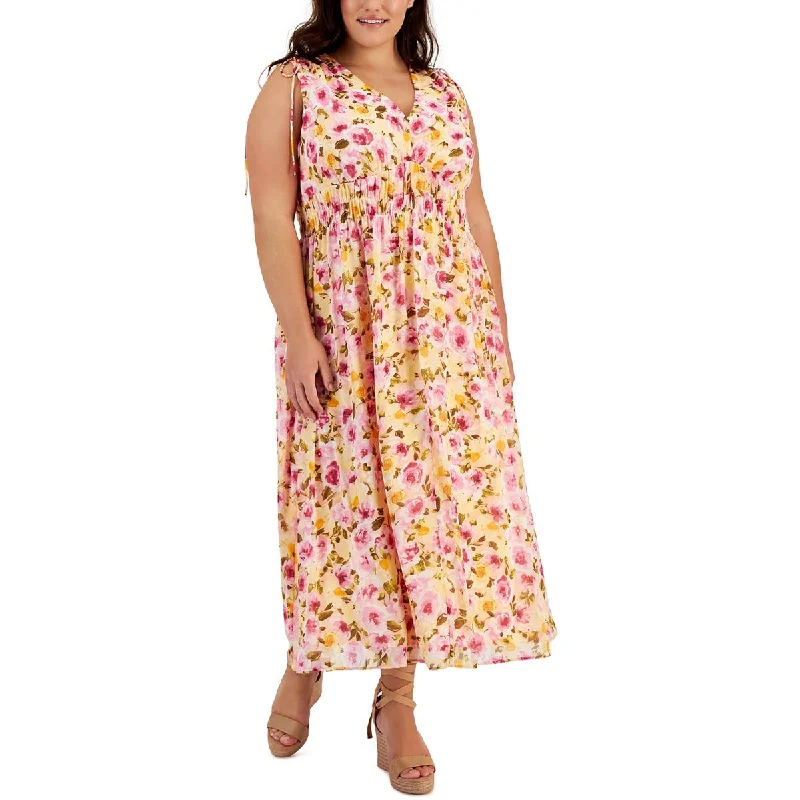 Exclusive Online Offer INC Womens Plus Metallic Long Maxi Dress