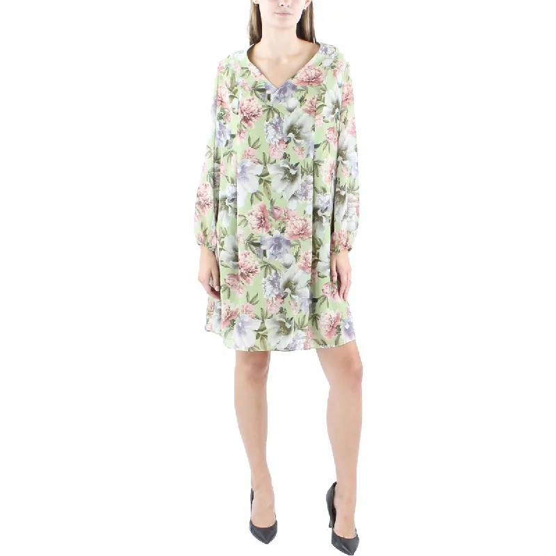 Exclusive Deal INC Womens Plus Chiffon Printed Shift Dress