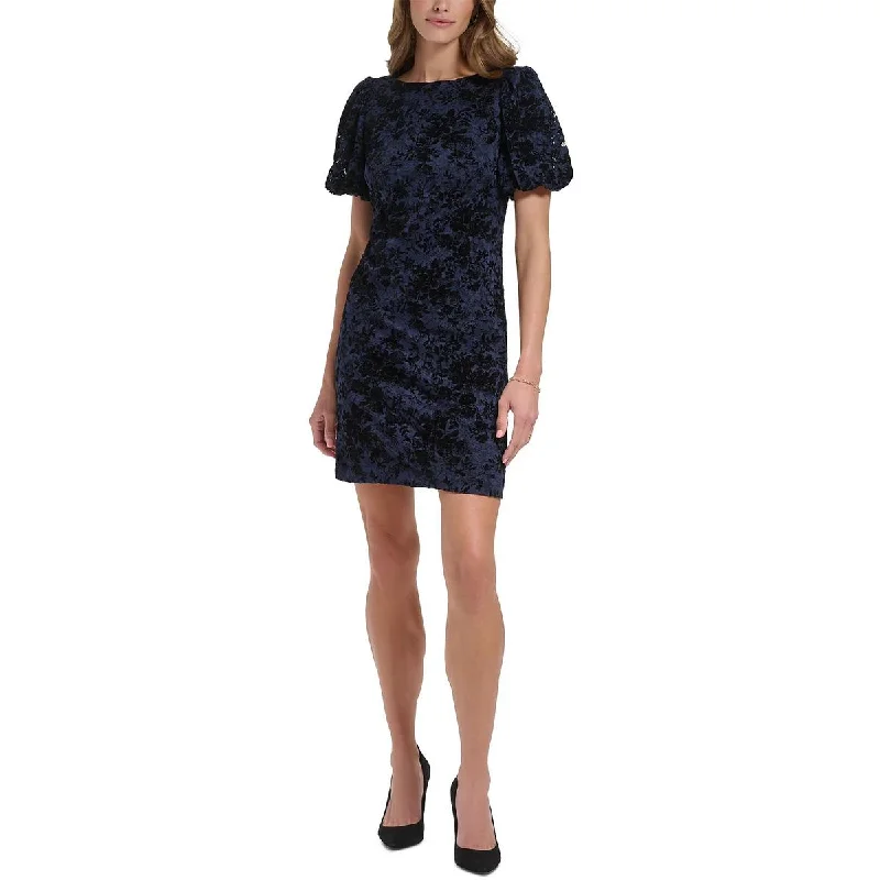 Don't Wait Jessica Howard Womens Lace Mini Sheath Dress