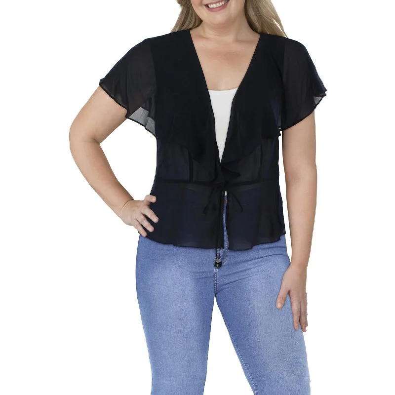 Discount Extravaganza Jessica Howard Womens Plus Chiffon Sheer Bolero