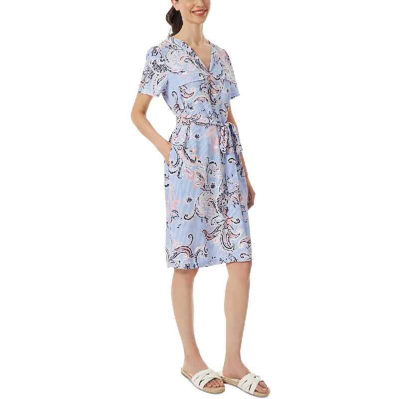 Stock Up and Save Jones New York Womens Pockets Knee-Length T-Shirt Dress