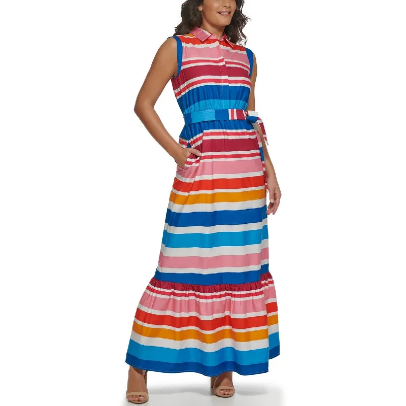 Lowest Price Kensie Dresses Womens Point-Collar Maxi Shirtdress